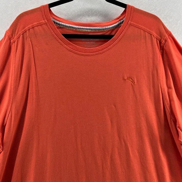 Tommy Bahama T-Shirt Men Sz 2XL Crewneck Short Sleeve Jersey Cotton Modal Orange - Picture 2 of 9